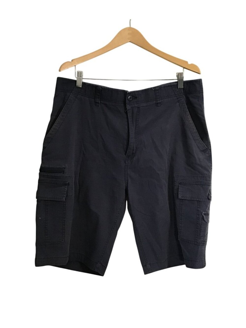 WEAR FIRST MENS NAVY CARGO WF FREE-BAND SHORTS SIZE 40